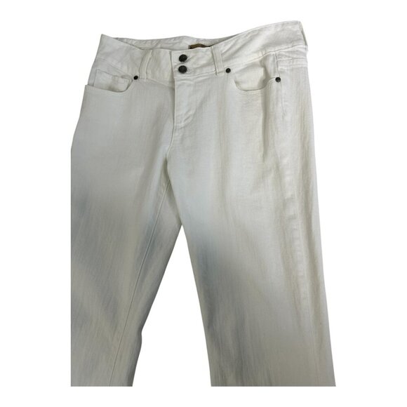 Paige Hidden Hills Flare Wide Leg White Jeans Women's Size 29 Bootcut - Picture 3 of 13